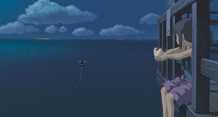 Spirited Away, Studio Ghibli, Sea, Pier, Anime HD Wallpaper Desktop Background