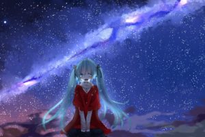 Hatsune Miku, Stars, Crying, Tears