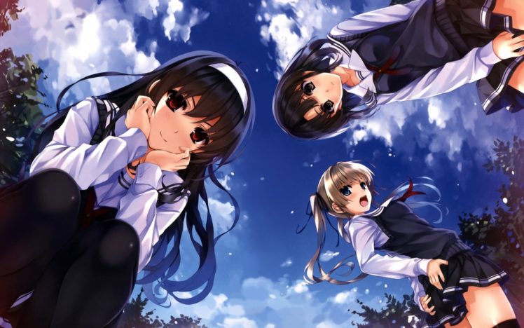 anime girls, School uniform, Saenai Heroine no Sodatekata, Kasumigaoka Utaha, Kato Megumi, Sawamura Eriri Spencer HD Wallpaper Desktop Background