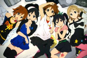 K ON!, Anime girls, Tainaka Ritsu, Akiyama Mio, Hirasawa Yui, Nakano Azusa, Kotobuki Tsumugi