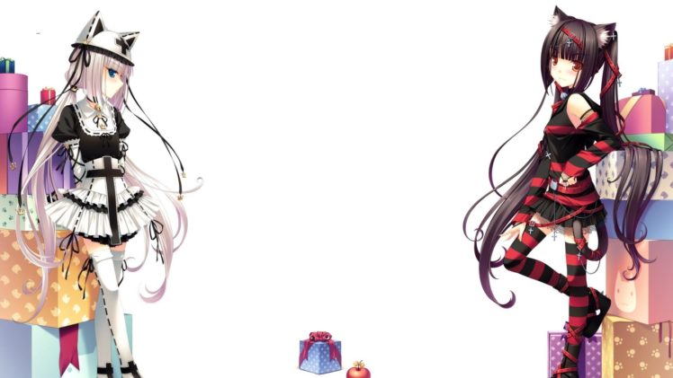 nekomimi, Neko Para, Chocolat (Neko Para), Vanilla (Neko Para), Visual novel HD Wallpaper Desktop Background