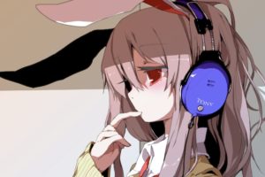 anime girls, Headphones, Touhou