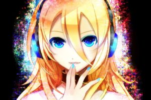 anime girls, Headphones, Vocaloid, Lily (Vocaloid)