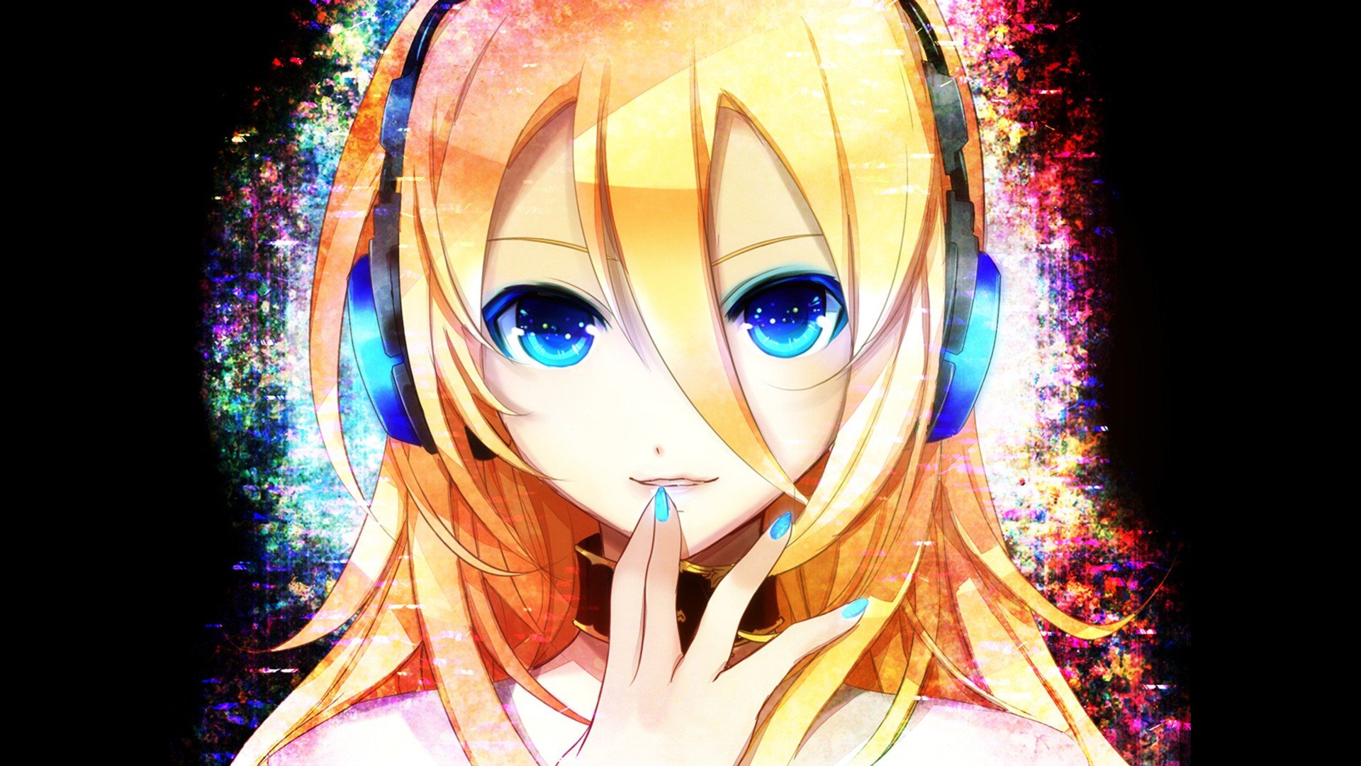 anime girls, Headphones, Vocaloid, Lily (Vocaloid) Wallpaper
