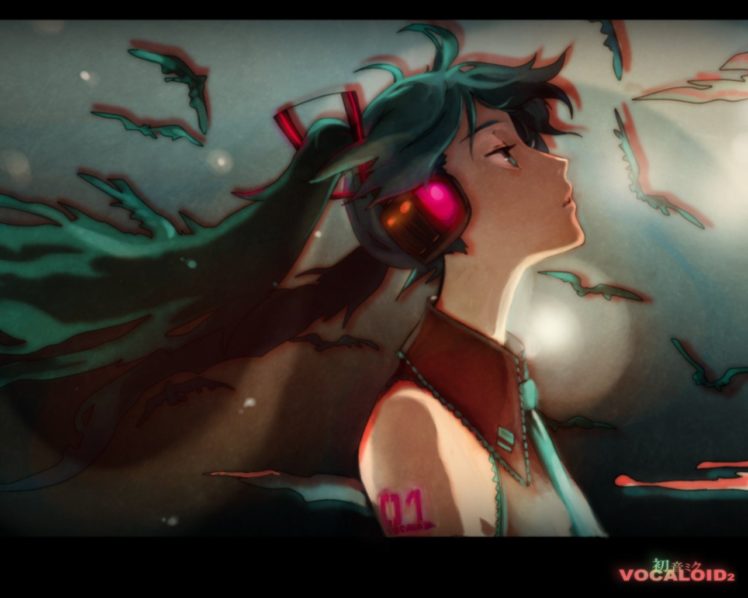 anime girls, Headphones, Vocaloid, Hatsune Miku HD Wallpaper Desktop Background