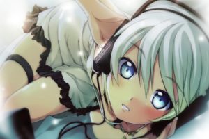 anime girls, Headphones, Vocaloid, Hatsune Miku