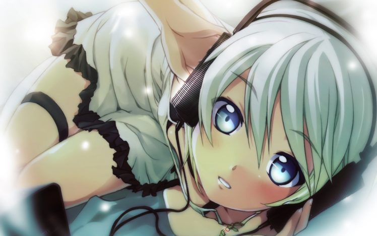 anime girls, Headphones, Vocaloid, Hatsune Miku HD Wallpaper Desktop Background