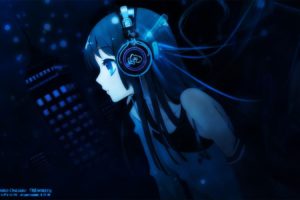 anime, Headphones, K ON!, Akiyama Mio