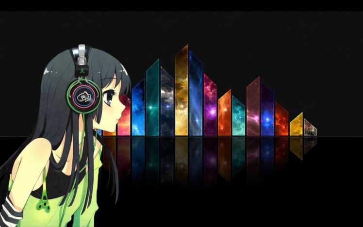 anime, Headphones, K ON!, Akiyama Mio HD Wallpaper Desktop Background