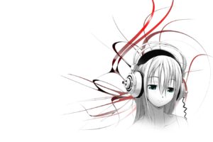 anime, Headphones, Super Sonico