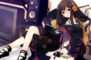 anime, Headphones, Traditional clothing, Original characters