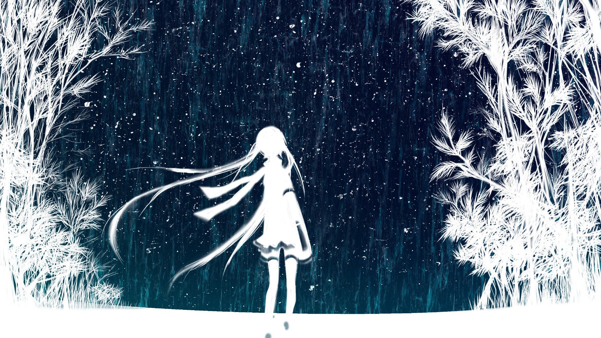 anime, Winter, Vocaloid, Hatsune Miku Wallpaper