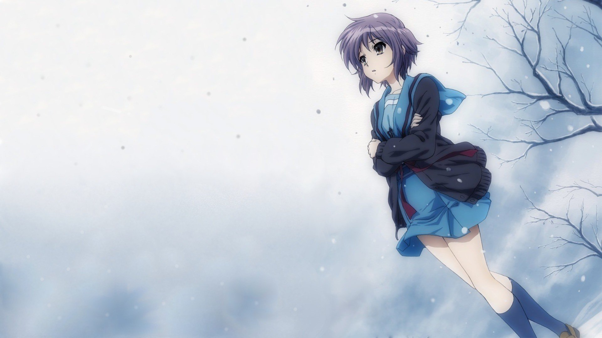 anime, Winter, Nagato Yuki, The Melancholy of Haruhi Suzumiya Wallpaper