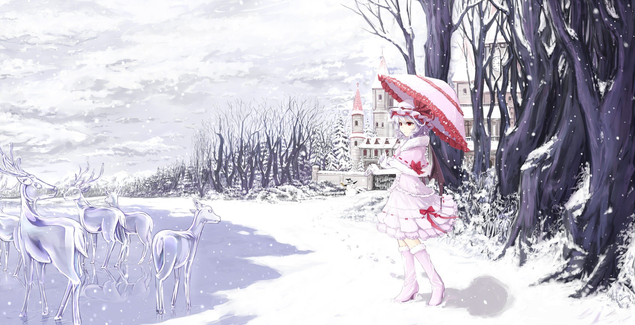anime, Winter, Touhou, Patchouli Knowledge Wallpaper