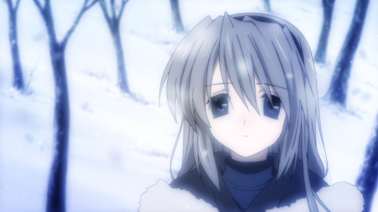 anime, Winter, Sakagami Tomoyo, Clannad HD Wallpaper Desktop Background