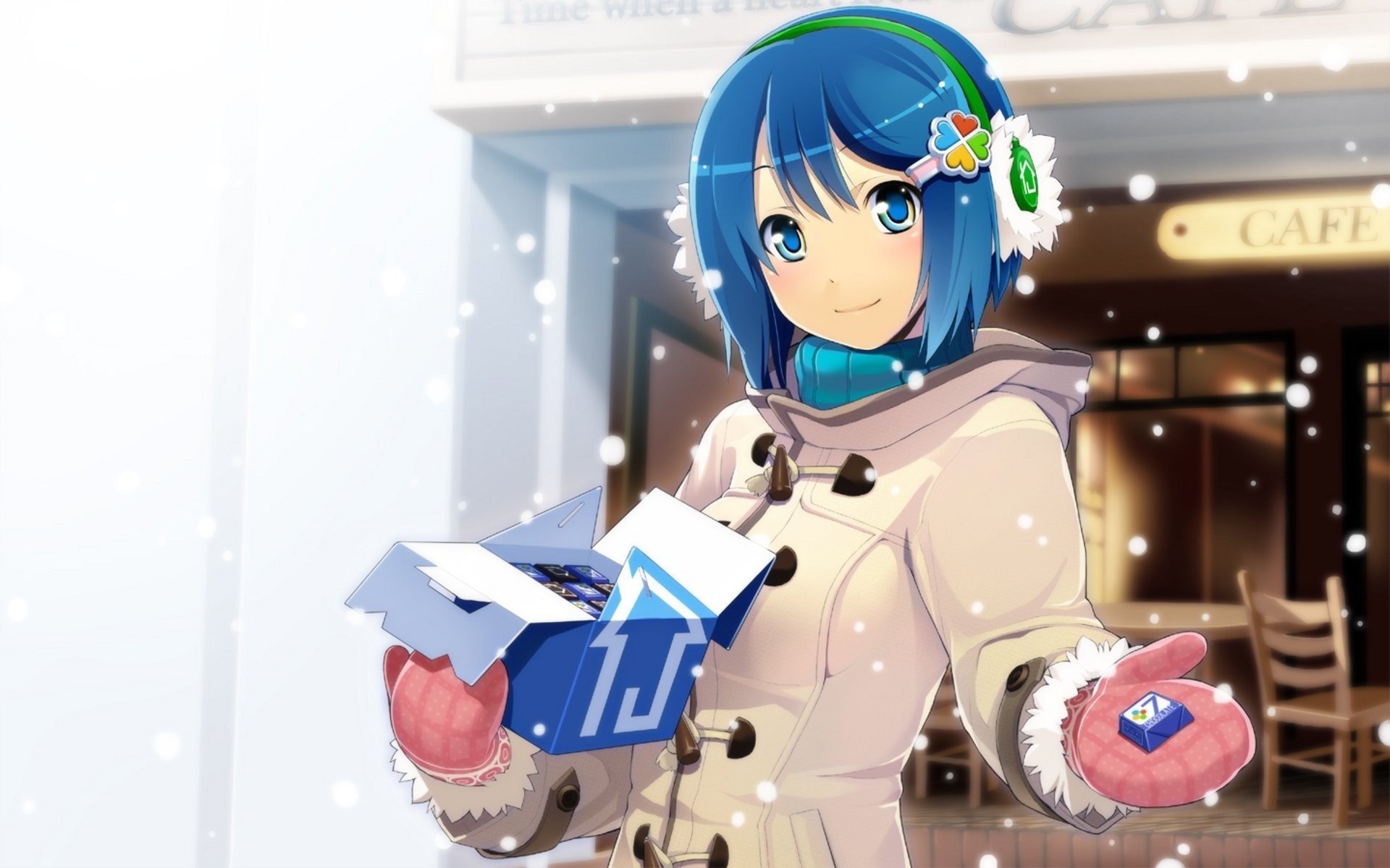 anime, Winter, Windows 7, Madobe Nanami Wallpaper