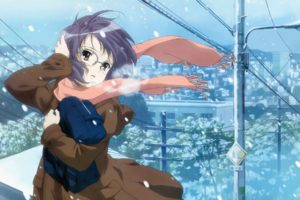 anime, Winter, Nagato Yuki, The Melancholy of Haruhi Suzumiya
