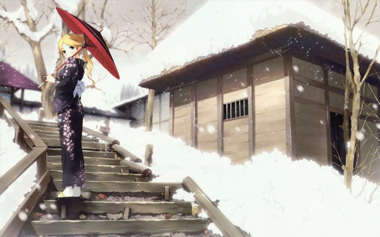 anime, Winter, Sayonara Zetsubou Sensei, Kimura Kaere HD Wallpaper Desktop Background