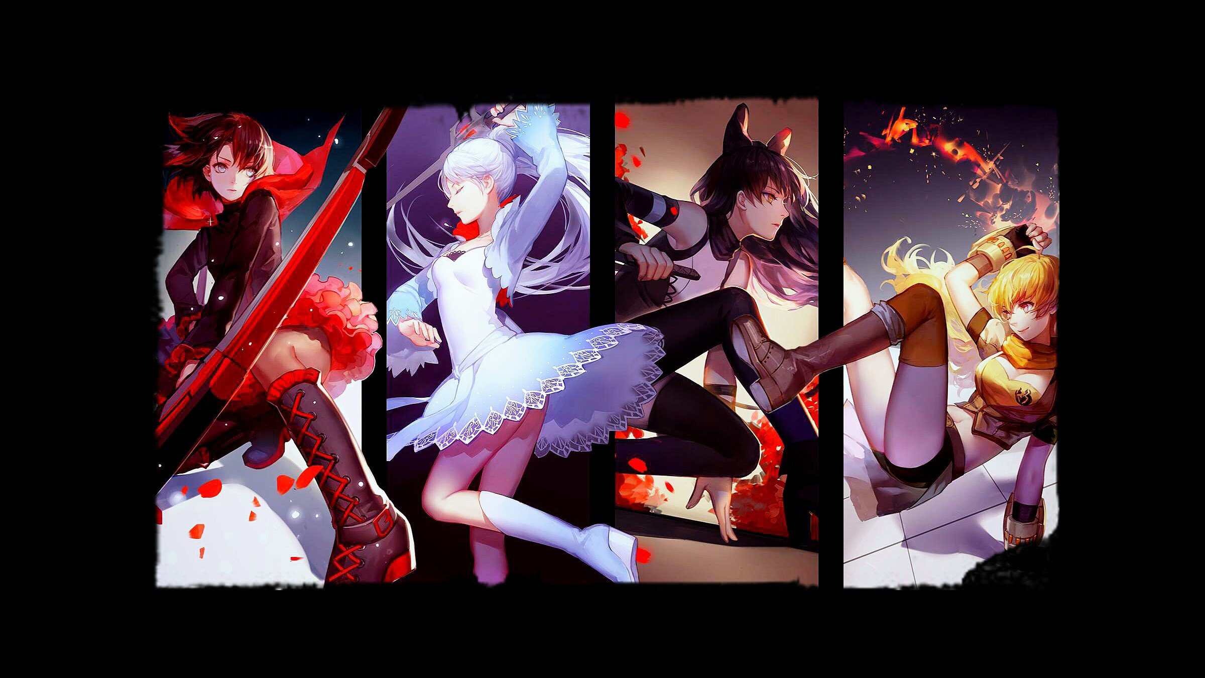 RWBY, Ruby Rose, Weiss Schnee, Blake Belladonna, Yang Xiao Long Wallpaper