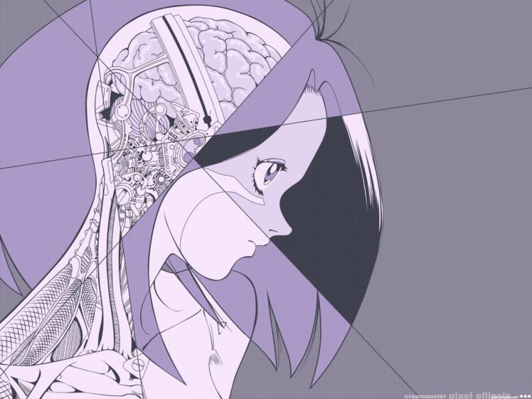 anime, Battle Angel Alita, Anatomy, Brains, Gally HD Wallpaper Desktop Background