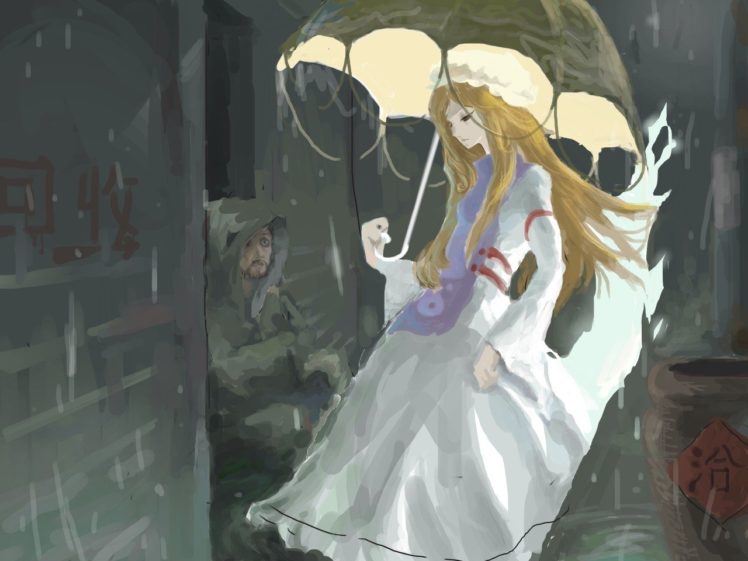 Touhou, Yakumo Yukari, Umbrella HD Wallpaper Desktop Background