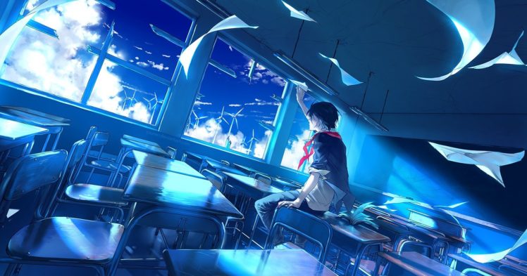 paperplanes, Windmills, Anime, Knite, Sen (Knite) HD Wallpaper Desktop Background