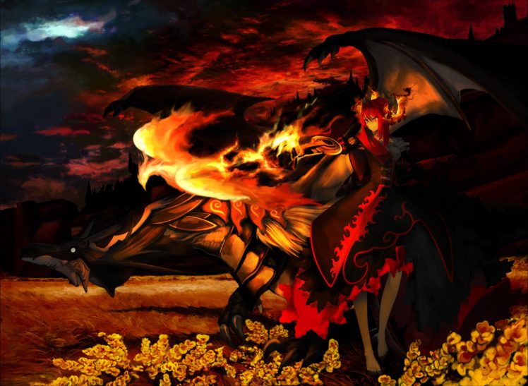 fire, Fantasy art, Red HD Wallpaper Desktop Background