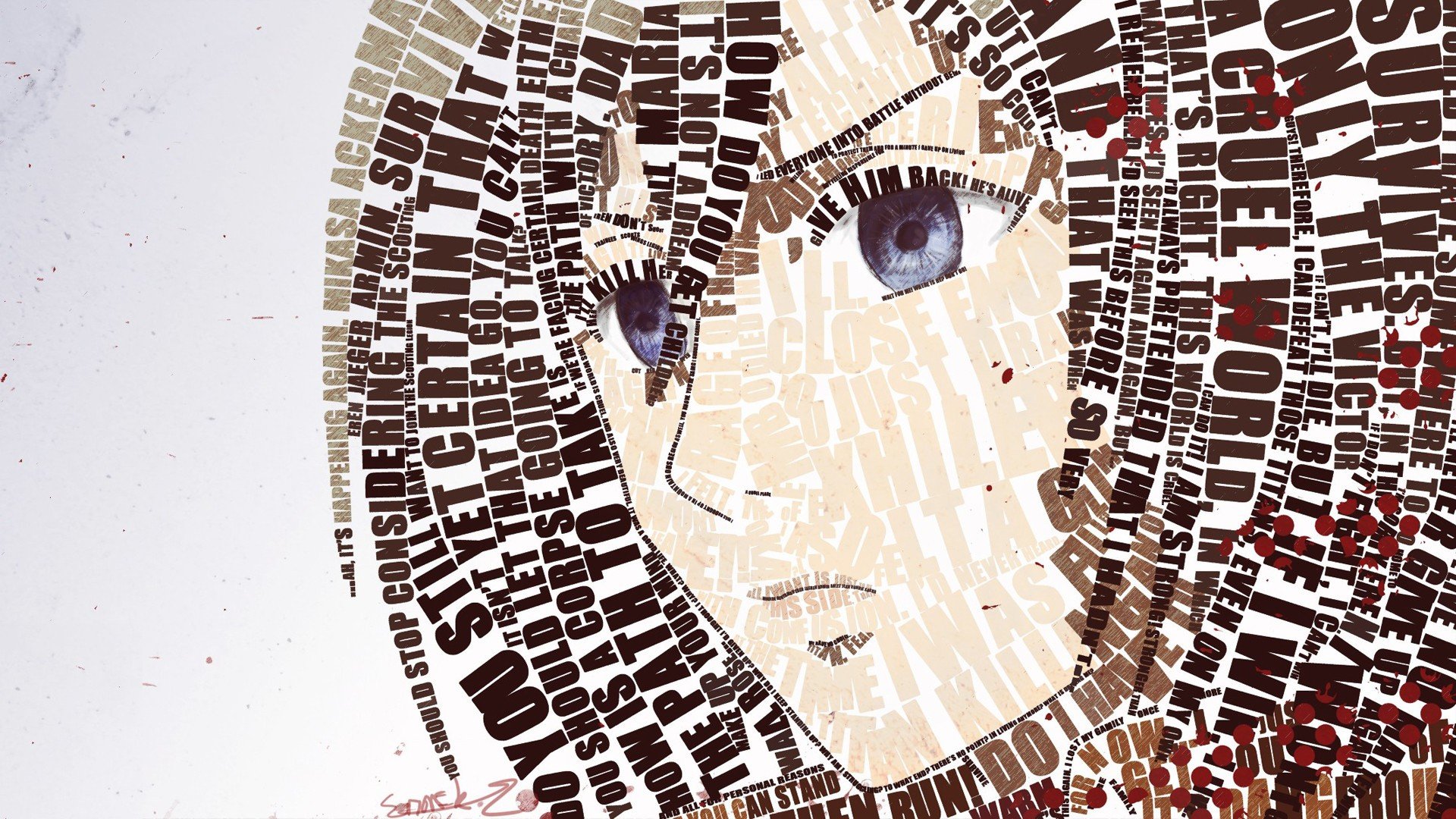 Shingeki no Kyojin, Anime, Mikasa Ackerman, Typography, Anime girls Wallpaper