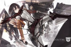 Shingeki no Kyojin, Anime, Anime girls, Mikasa Ackerman