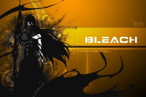 Bleach, Kurosaki Ichigo, Mugetsu, Yellow background, Bandage