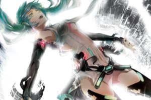 Vocaloid, Hatsune Miku, Turquoise hair, Twintails, Anime girls