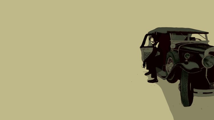 smoking, Minimalistic, Cars, Men, Digital, Art, Artwork, Oldtimer HD Wallpaper Desktop Background