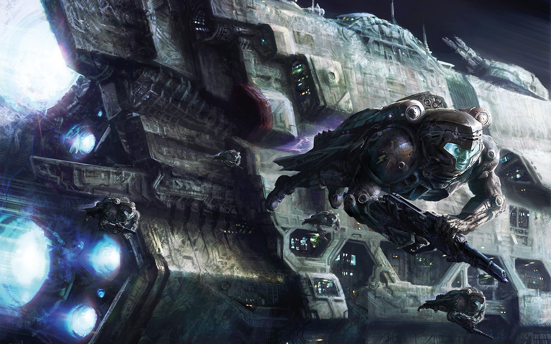 outer, Space, Guns, Astronauts, Spaceships, Science, Fiction, Artwork, Vehicles Wallpaper