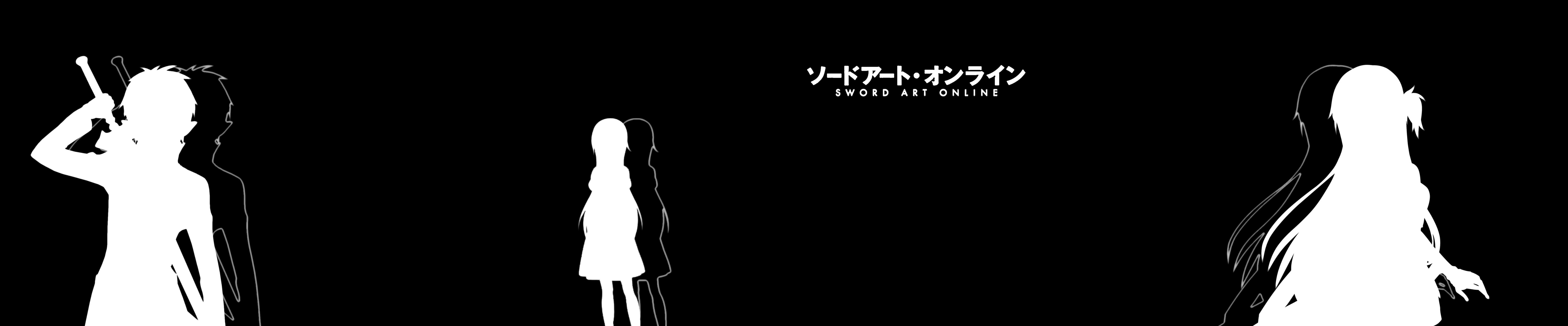 anime, Sword Art Online, Kirigaya Kazuto, Yuuki Asuna, Yui MHCP001, Triple screen Wallpaper