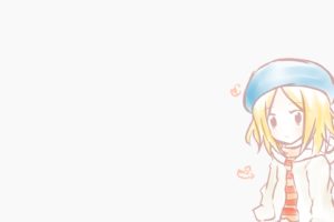 white background, Simple, Anime girls, Blonde, Usagi Drop