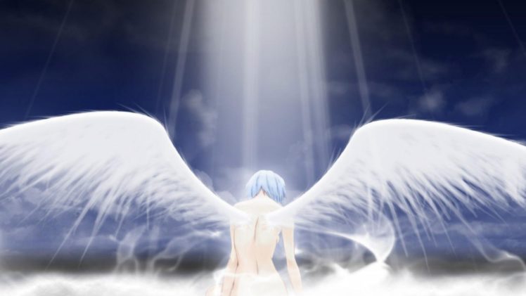 Neon Genesis Evangelion, Anime, Angel, Anime girls, Wings, Ayanami Rei HD Wallpaper Desktop Background