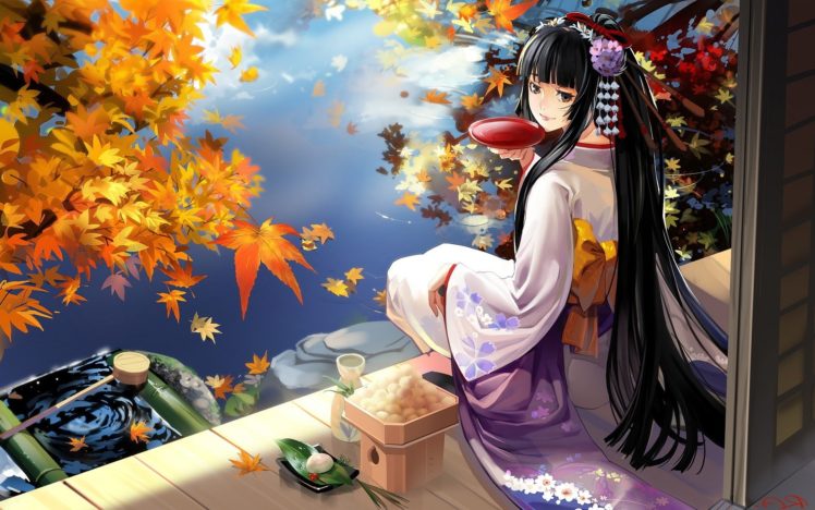 anime girls, Geisha, Original characters HD Wallpaper Desktop Background