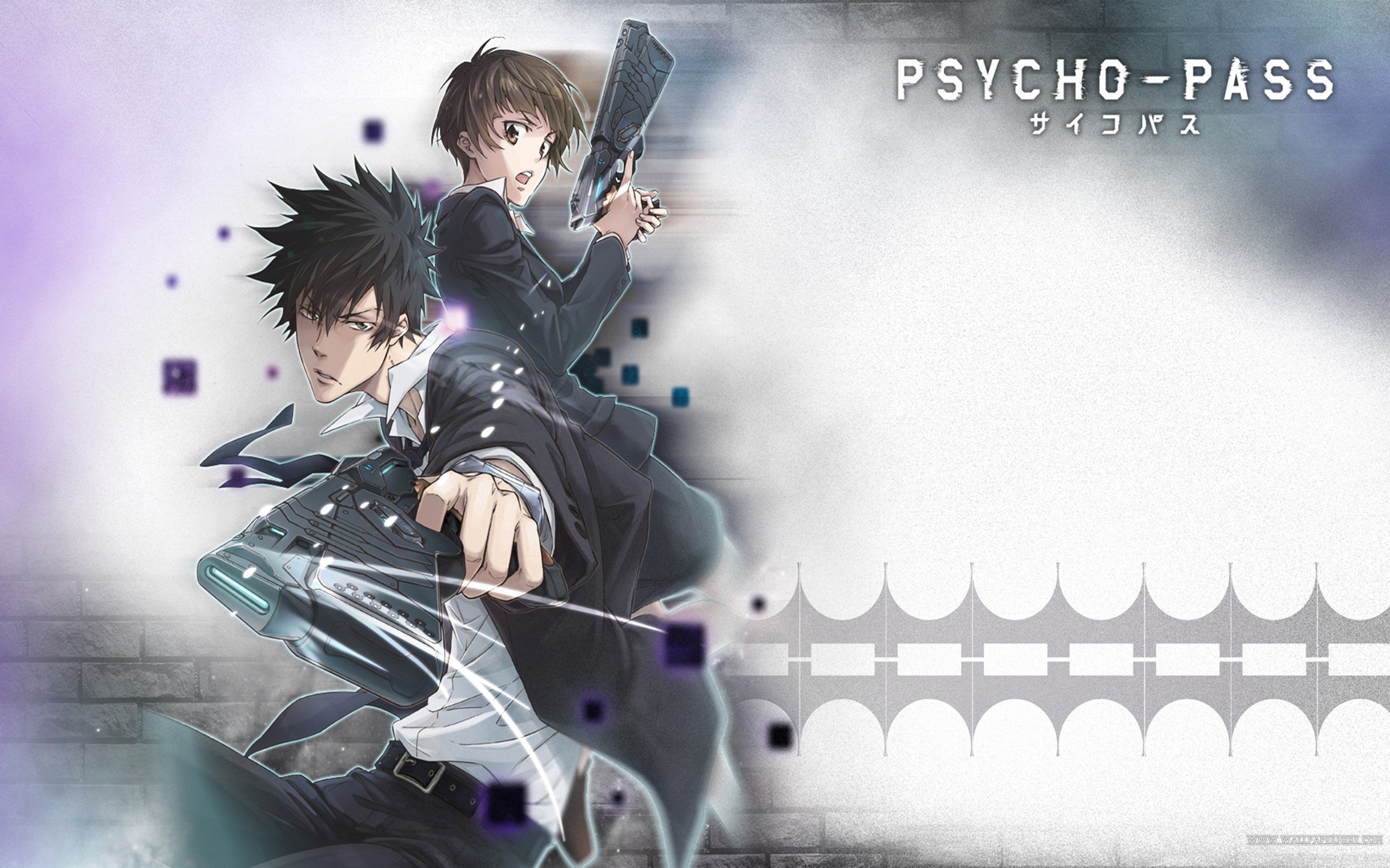 Psycho Pass, Anime, Kougami Shinya, Tsunemori Akane Wallpaper