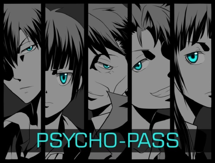 Psycho Pass, Anime, Selective coloring, Tsunemori Akane, Kunizuka Yayoi, Masaoka Tomomi, Kagari Shuusei, Kougami Shinya HD Wallpaper Desktop Background