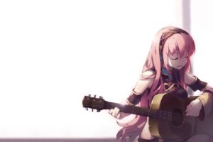 anime girls, Megurine Luka, Vocaloid, Guitar
