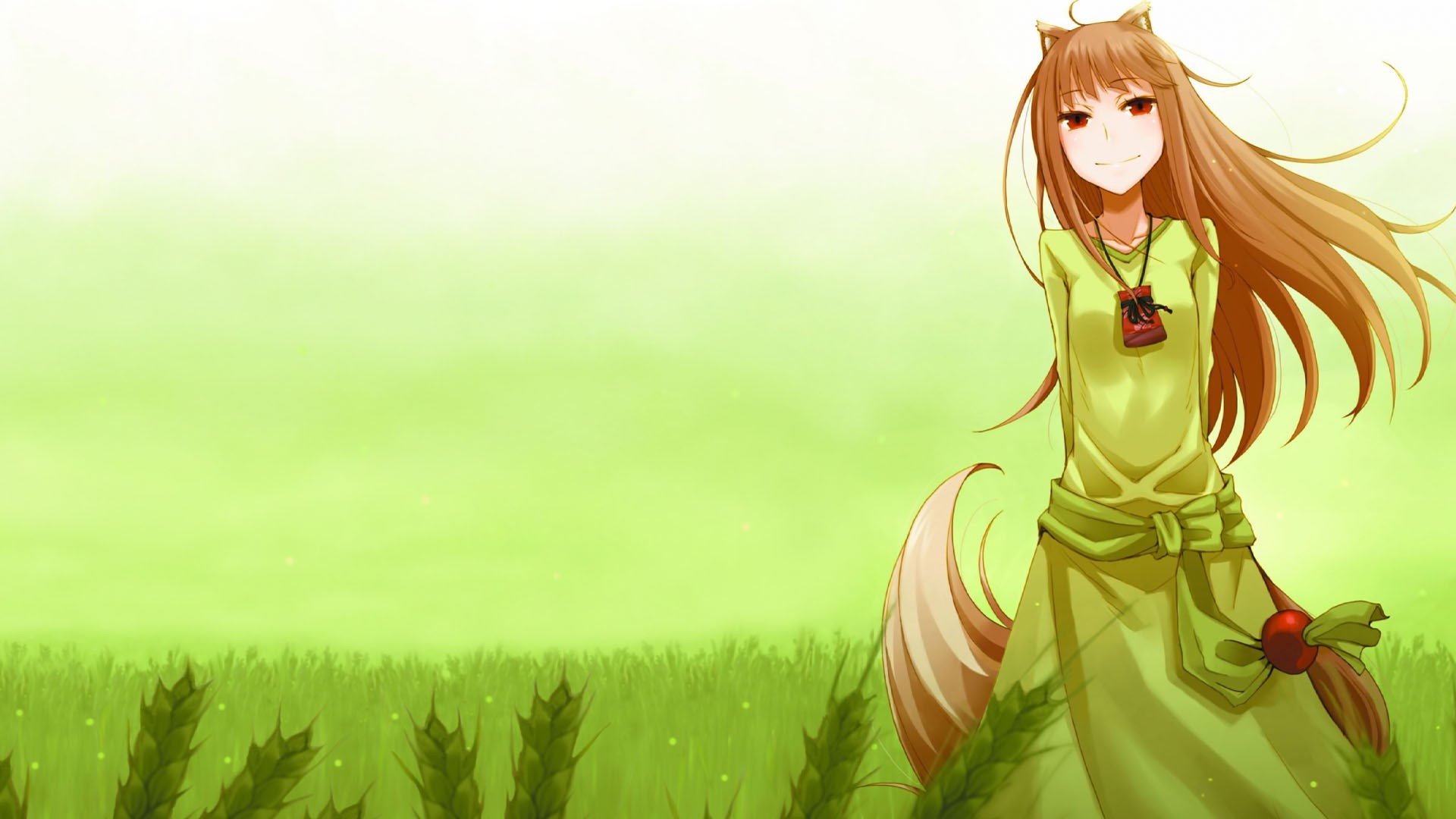 anime girls, Anime, Green, Grass, Spice and Wolf Wallpaper
