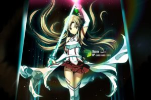 Sword Art Online, Yuuki Asuna, Anime, Anime girls, Rainbows