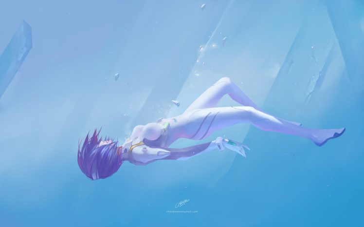 underwater, Anime girls, Anime, Artwork, Neon Genesis Evangelion, Ayanami Rei, Manga HD Wallpaper Desktop Background