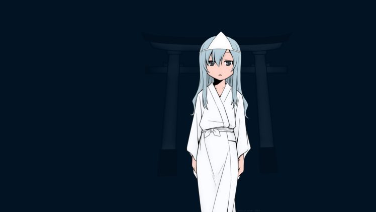 Sankarea, Furuya Mero, Torii, Long hair, Blue hair, Yowamushi Pedal HD Wallpaper Desktop Background