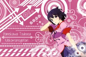 anime, Hanekawa Tsubasa, Monogatari Series, School uniform, Anime girls, Short hair