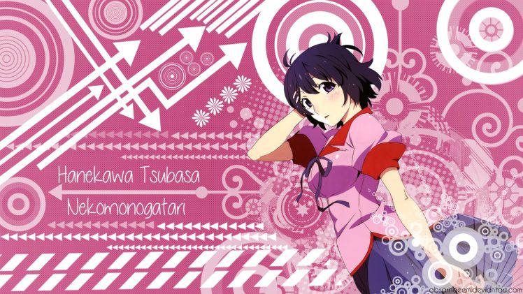 anime, Hanekawa Tsubasa, Monogatari Series, School uniform, Anime girls, Short hair HD Wallpaper Desktop Background