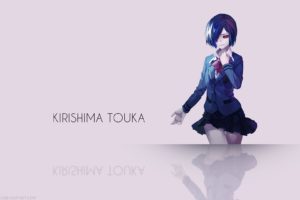 Tokyo Ghoul, Anime, Anime girls, Kirishima Touka, Short hair, Red eyes, School uniform