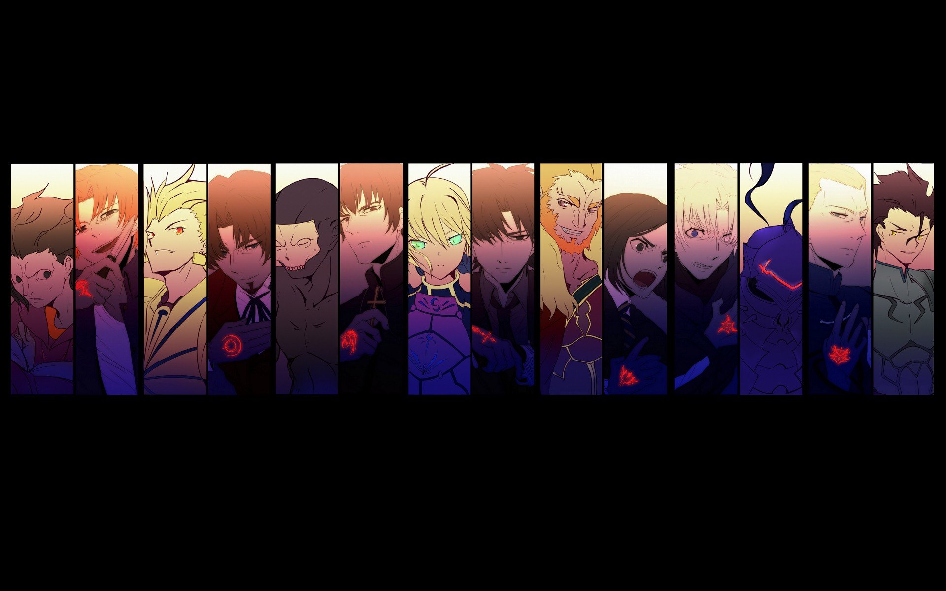 Fate Series, Fate Zero, Saber, Kiritsugu Emiya, Berserker (Fate Zero), Rider (Fate Zero), Gilgamesh Wallpaper
