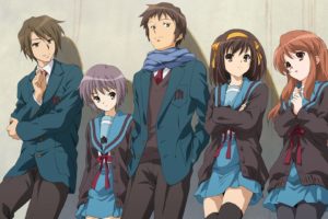 The Melancholy of Haruhi Suzumiya, Anime, Nagato Yuki, Kyon, Asahina Mikuru, Koizumi Itsuki, Suzumiya Haruhi