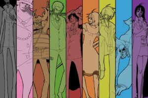 anime, Pirates, Panels, Monkey D. Luffy, One Piece, Brook, Tony Tony Chopper, Usopp, Roronoa Zoro, Nami, Sanji, Nico Robin